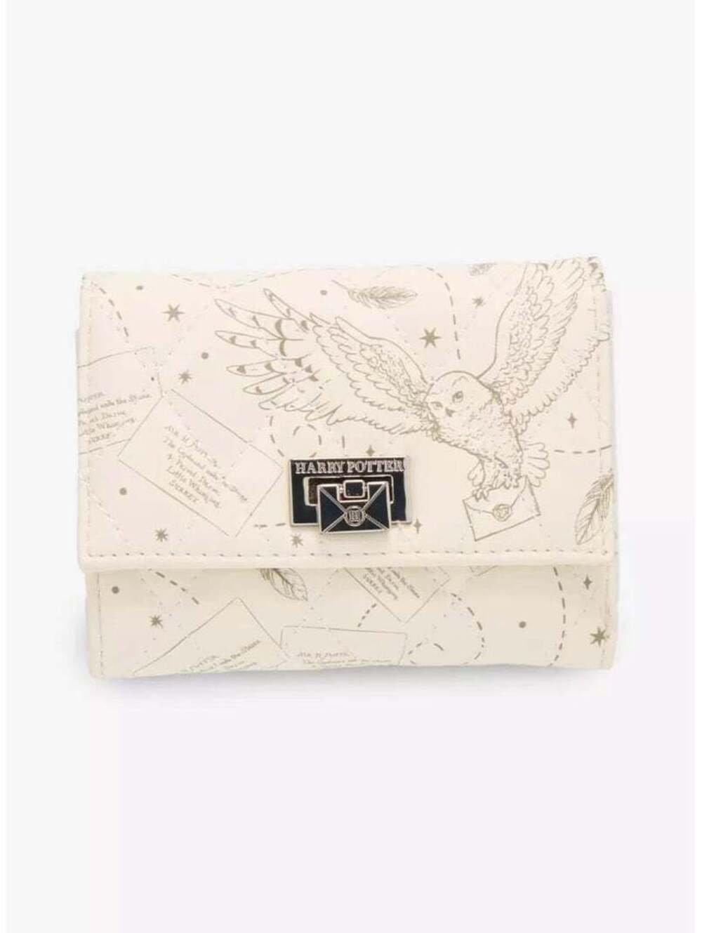Harry Potter Owl Mail Quilted Tri-FHarry Potter Owl Mail Quilted Tri-Fold Wallet
